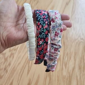 3 Piece Fashion Head bands Floral and Cream